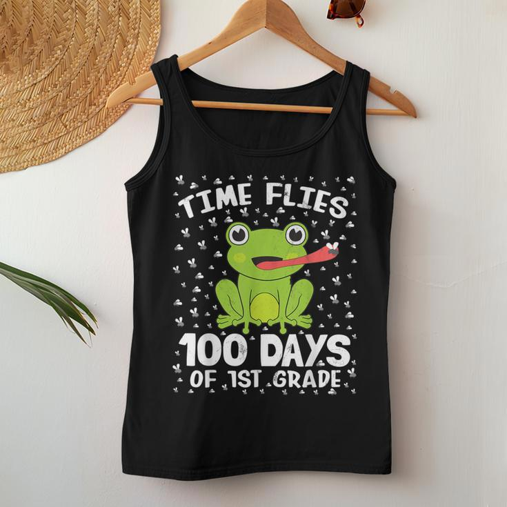 1St Grade 100 Days School Boys Girls Frog Time Flies Fly Kid Women Tank Top Unique Gifts