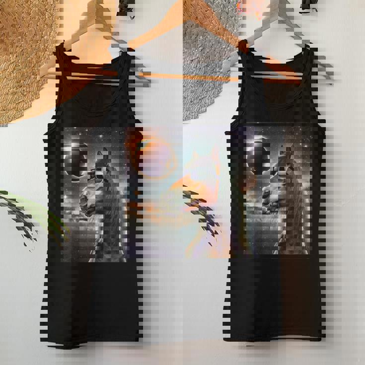 2024 Solar Eclipse Horse Wearing Glasses Totality Women Tank Top Unique Gifts