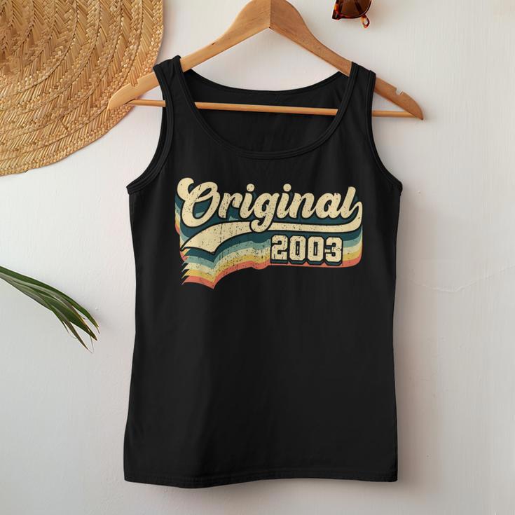 21St Birthday Original Boys Girls Vintage Born In 2003 Women Tank Top Unique Gifts