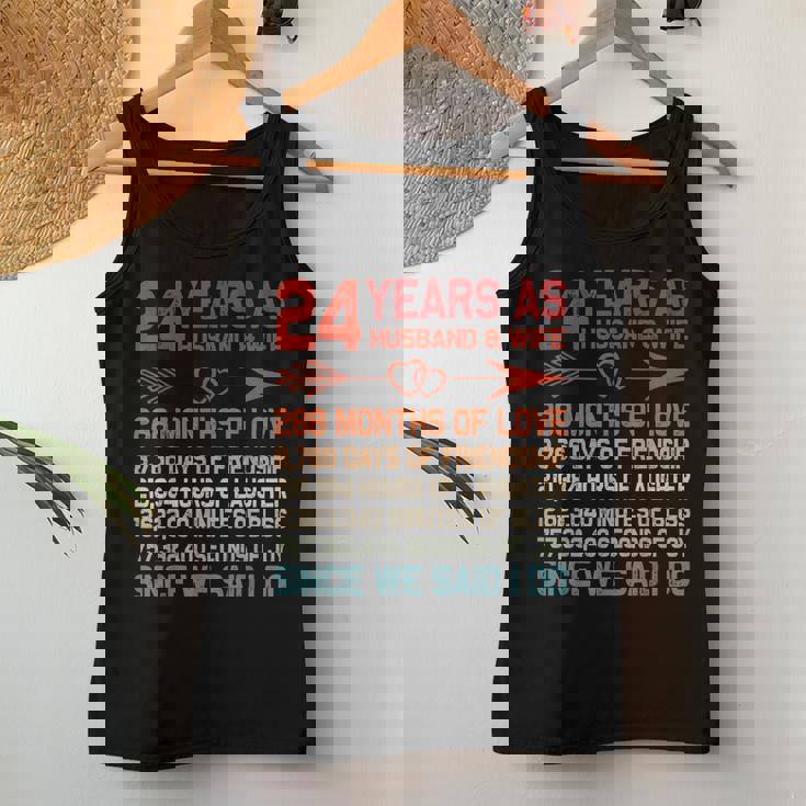 24 Years As Husband & Wife 24Th Anniversary For Couple Women Tank Top Personalized Gifts