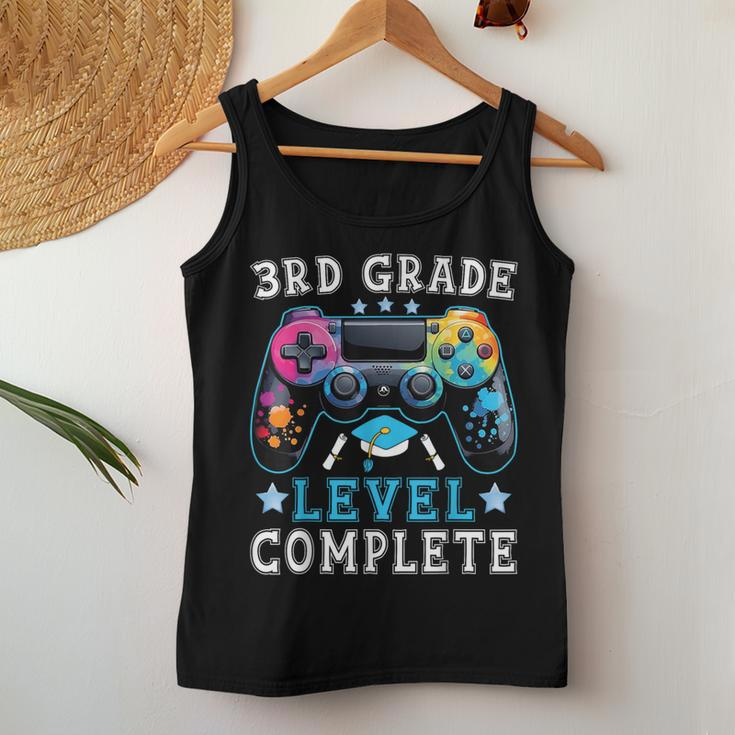 3Rd Grade Level Complete Last Day Of School Gamer Graduation Women Tank Top Unique Gifts