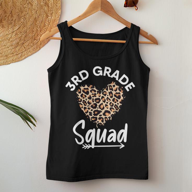 3Rd Grade Squad Teacher Cheetah Back To School Leopard Heart Women Tank Top Unique Gifts