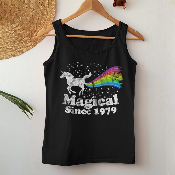 40Th Birthday Magical Farting Unicorn Rainbow 1979Women Tank Top Unique Gifts
