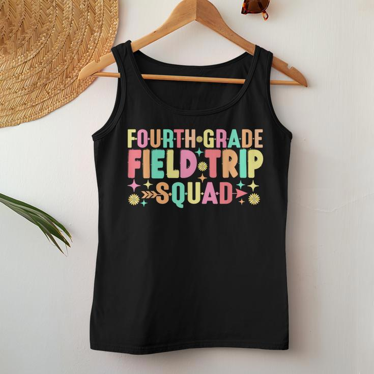 4Th Grade Field Trip Squad Teacher Students Matching Women Tank Top Funny Gifts