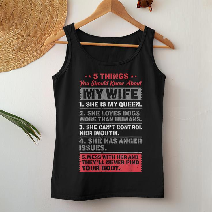 5 Things You Should Know About My Wife Husbandidea Women Tank Top Personalized Gifts