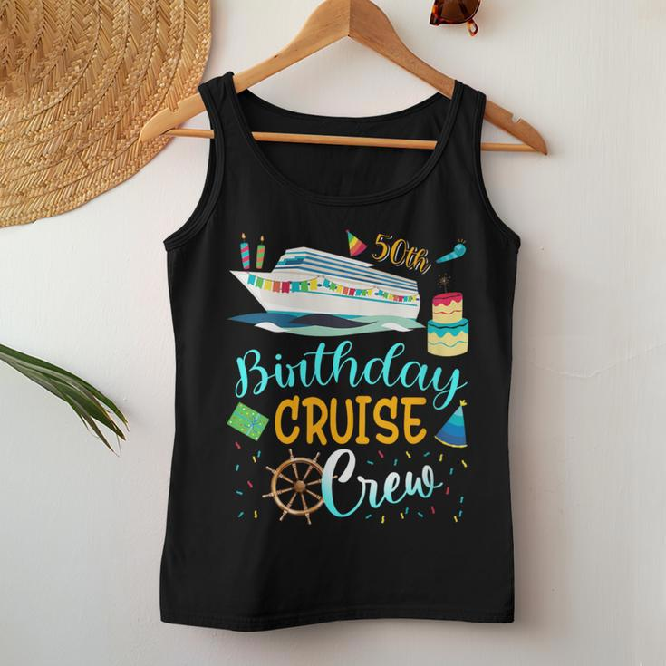 50 Years Old Birthday Cruise Crew Father Mother Birthday Women Tank Top Personalized Gifts
