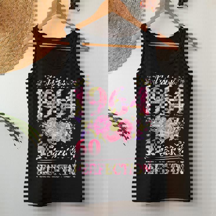 60 Year Old Made In 1964 Birthday Floral 60Th Birthday Women Women Tank Top Funny Gifts