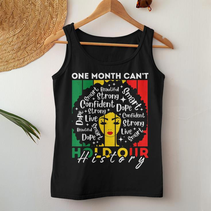 Afro Girl One Month Can't Hold Our History Black History Women Tank Top Personalized Gifts