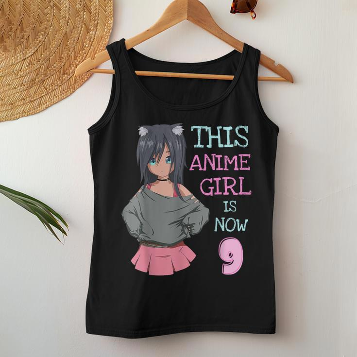 This Anime Girl Is Now 9 Years Old Birthday Girl Kawaii Women Tank Top Unique Gifts