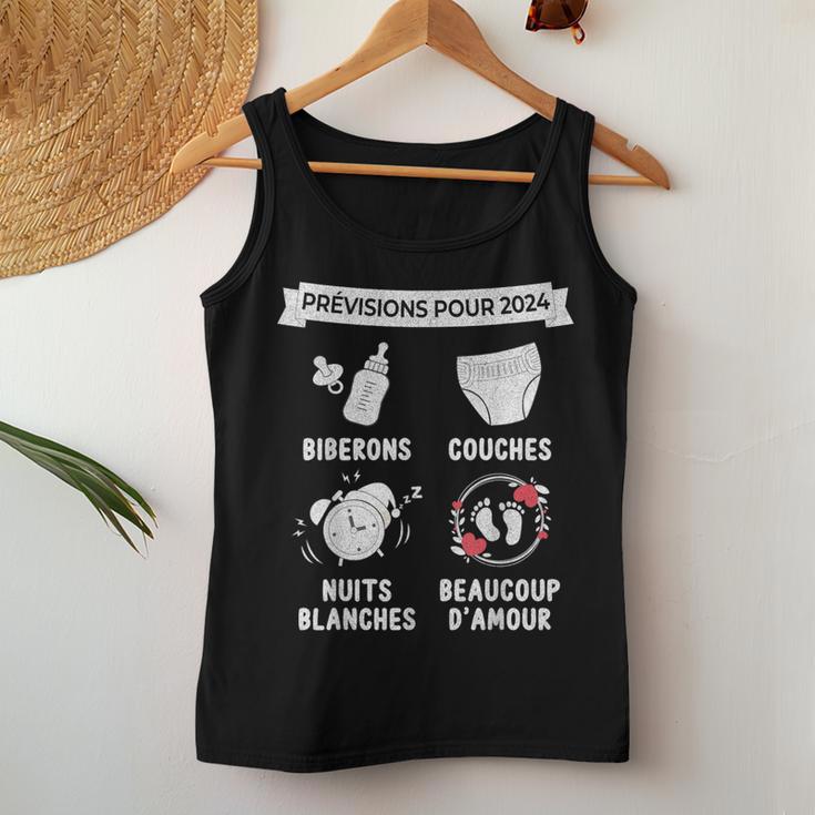 Annonce Grossesse Idée Cadeau Bientôt Futur Papa Maman 2024 Tank Top Frauen Lustige Geschenke