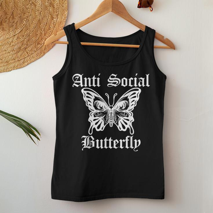 Antisocial Butterfly For Introvert Women Tank Top Unique Gifts