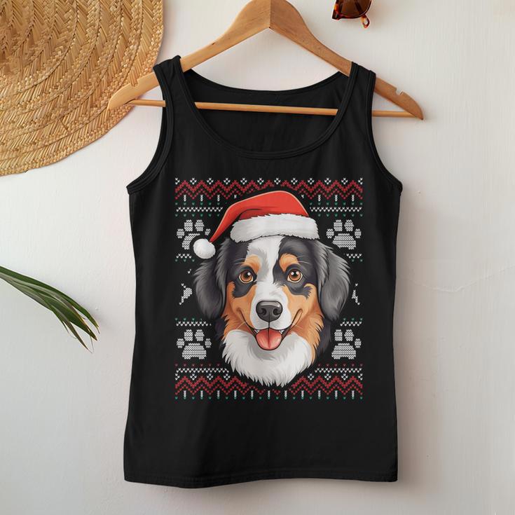 Appenzeller Nikolausmütze Weihnachten Lustig Hund Mama Papa Tank Top Frauen Lustige Geschenke