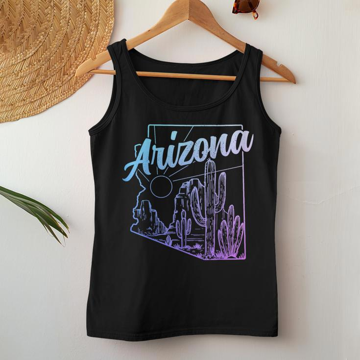 Arizona Az Pride Cactus Desert State Map Women Tank Top Unique Gifts