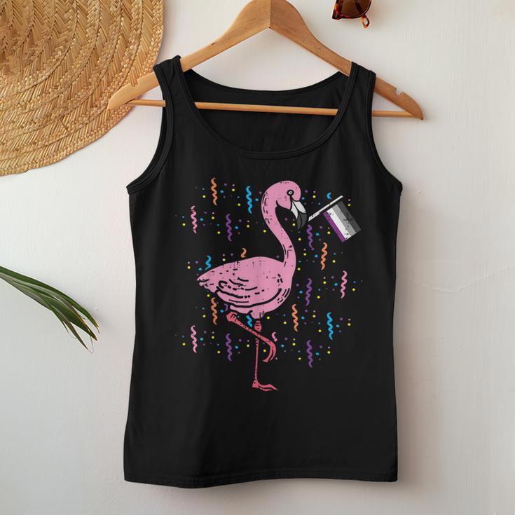 Asexual Flag Flamingo Lgbt Ace Pride Stuff Animal Women Tank Top Unique Gifts