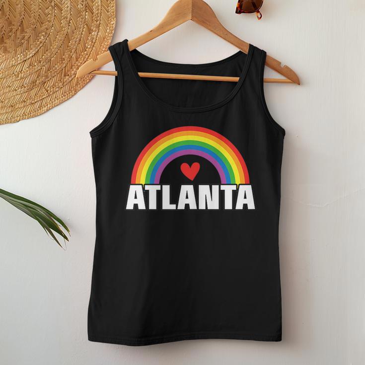 Atlanta Gay Pride Month Festival 2019 Rainbow Heart Women Tank Top Unique Gifts