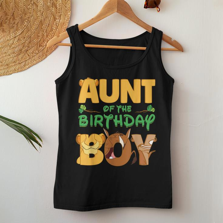 Aunt Of The Birthday Boy Lion Family Matching Women Tank Top Funny Gifts