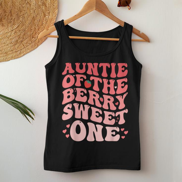 Auntie Of The Berry Sweet One Birthday Strawberry Girl Women Tank Top Unique Gifts