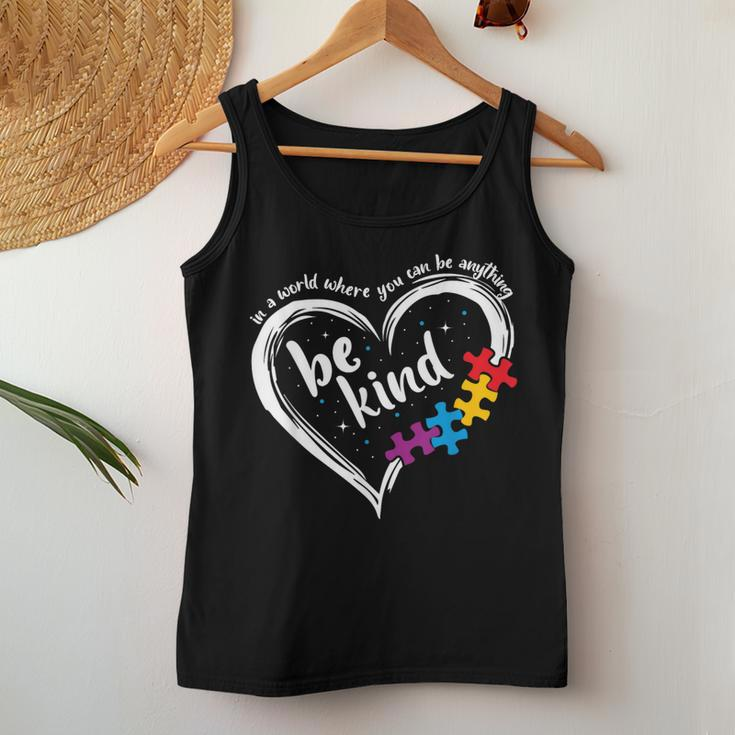 Autism Be Kind Blue Be Kind Autism Awareness Women Tank Top Unique Gifts