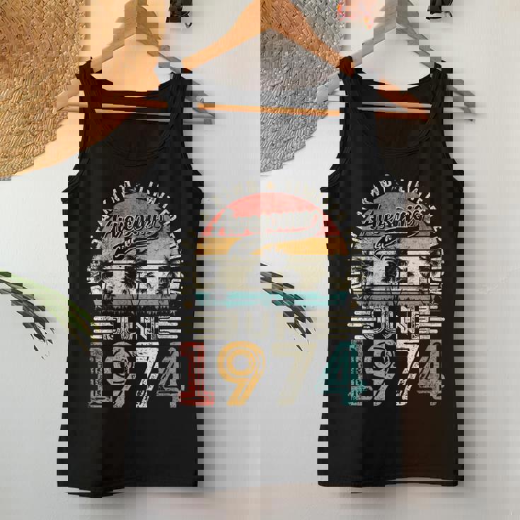 Awesome Since June 1974 Vintage 50Th Birthday Dad Women Women Tank Top Unique Gifts