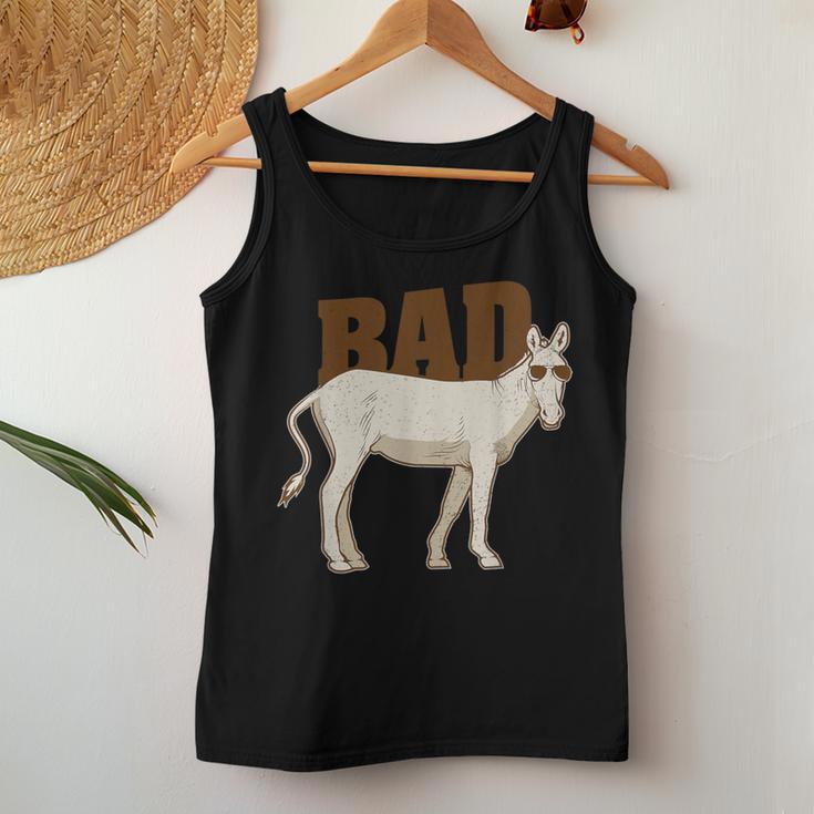 Bad Ass Badass Donkey Cool Cute Donkeys Tough Guy Women Tank Top Unique Gifts