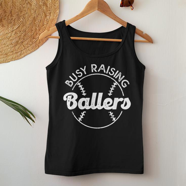 Baseball Dad Busy Raising Ballers Mom Of Baseball Players Women Tank Top Unique Gifts