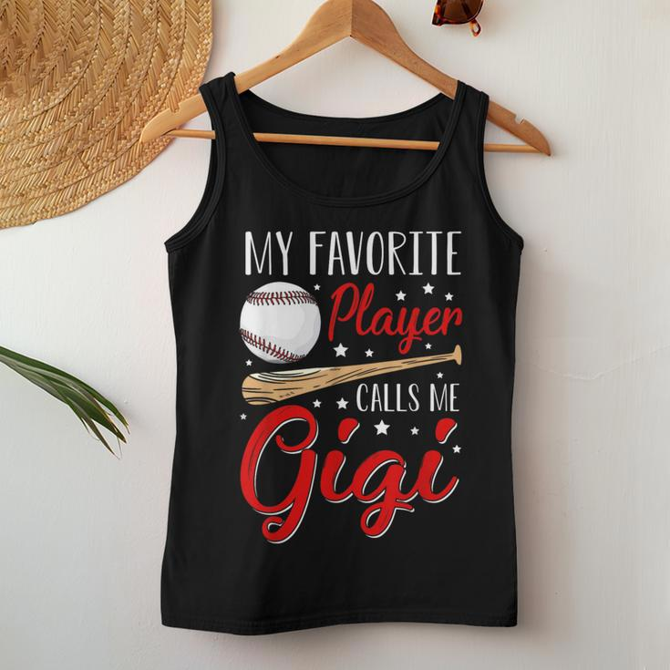 Baseball My Favorite Player Calls Me Gigi Heart Grandma Women Tank Top Unique Gifts