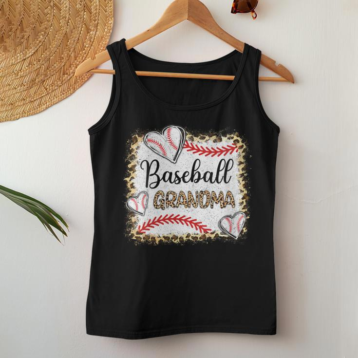 Baseball Grandma Leopard Print Baseball Sports Player Women Tank Top Unique Gifts
