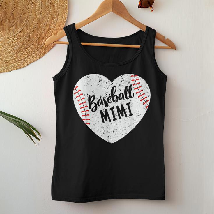 Baseball Mimi Retro Heart Baseball Grandma Mother's Day Women Tank Top Unique Gifts