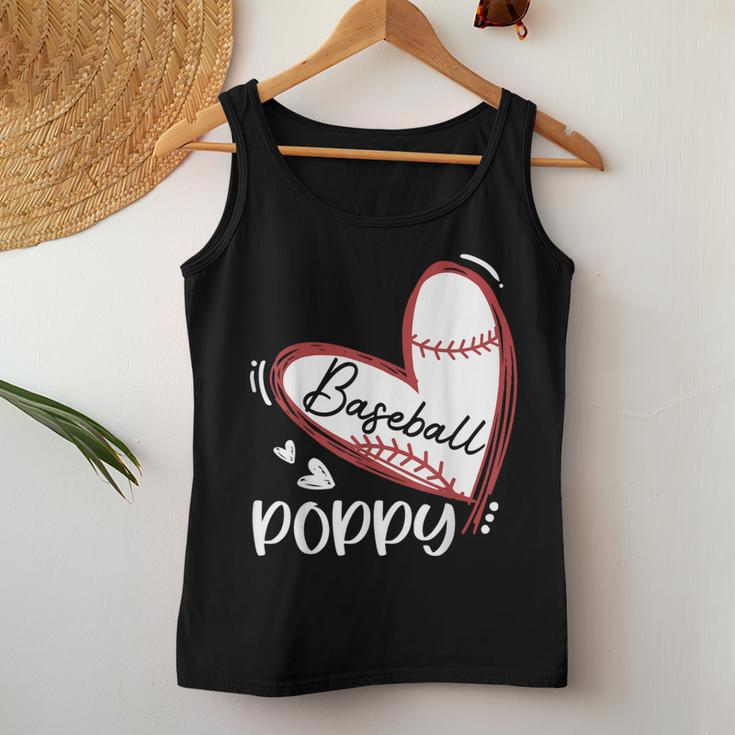 Baseball Poppy Heart Baseball Pride Mother's Day Women Tank Top Unique Gifts