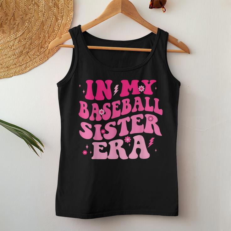 In My Baseball Sister Era Groovy Baseball Sister Women Tank Top Personalized Gifts