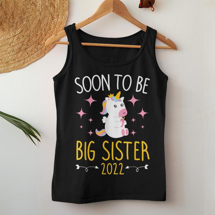 Become Big Sister 2022 Unicorn Women Tank Top Unique Gifts
