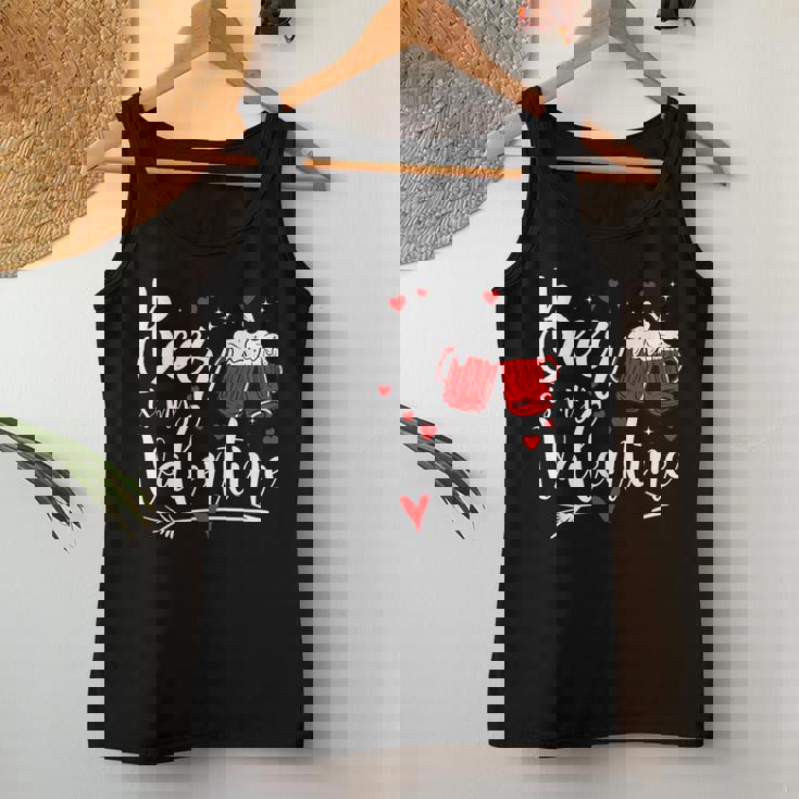 Beer Is My Valentine Day Drunk Cupid Drinking Heart Women Tank Top Funny Gifts
