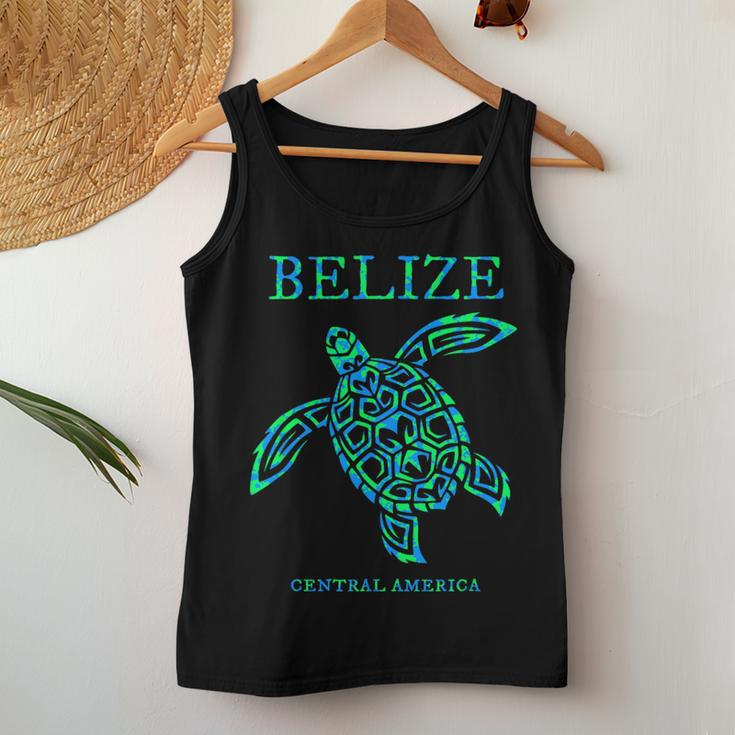 Belize Sea Turtle Retro Boys Girls Vacation Souvenir Women Tank Top Personalized Gifts