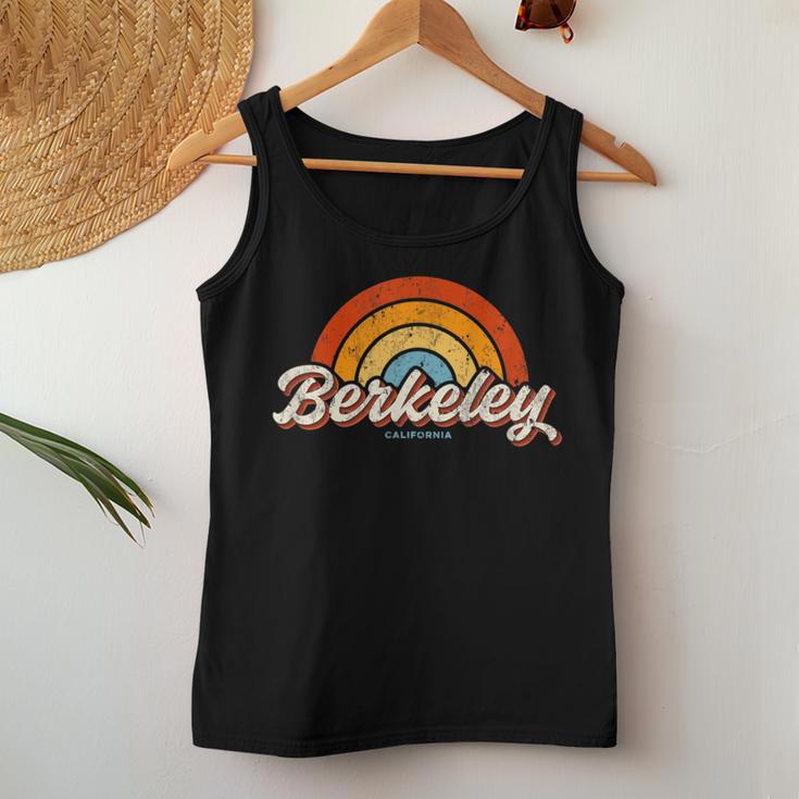 Berkeley California Ca Vintage Rainbow Retro 70S Women Tank Top Unique Gifts