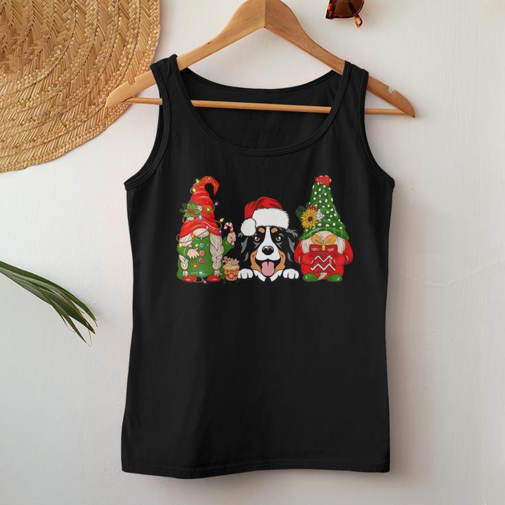 Berner Berner Berg Und Zwerge Weihnachten Hund Mama Papa Kinder Mit-Ausschnitt Tank Top Frauen Lustige Geschenke