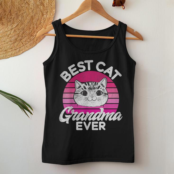 Best Cat Grandma Ever Cat Grandma Women Tank Top Personalized Gifts