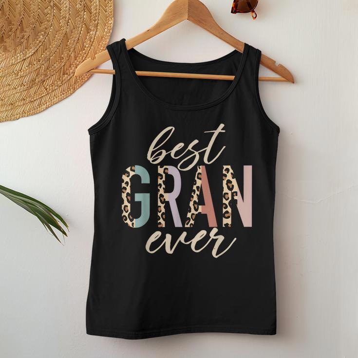 Best Gran Ever Leopard Print Mother's Day Women Tank Top Personalized Gifts