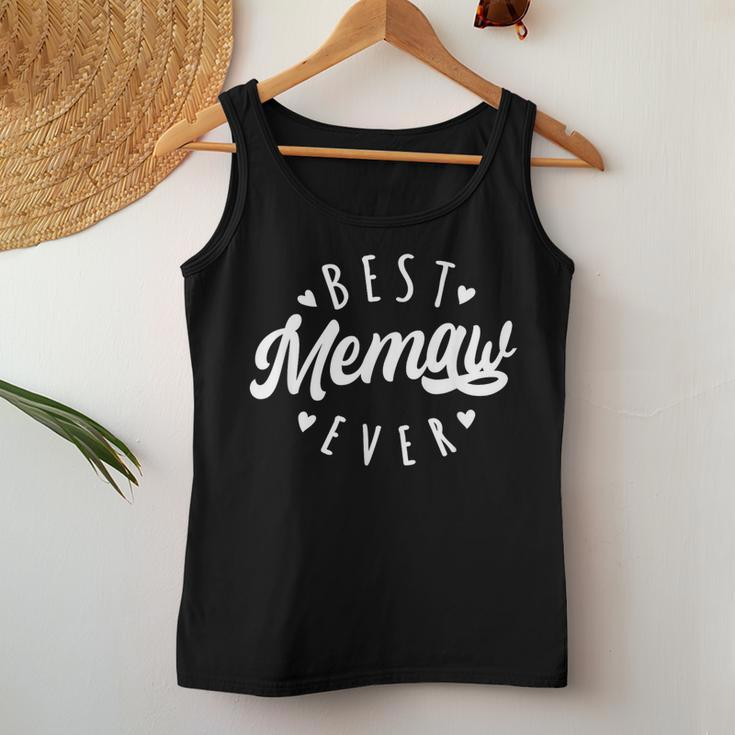 Best Memaw Ever Modern Calligraphy Font Mother's Day Memaw Women Tank Top Funny Gifts