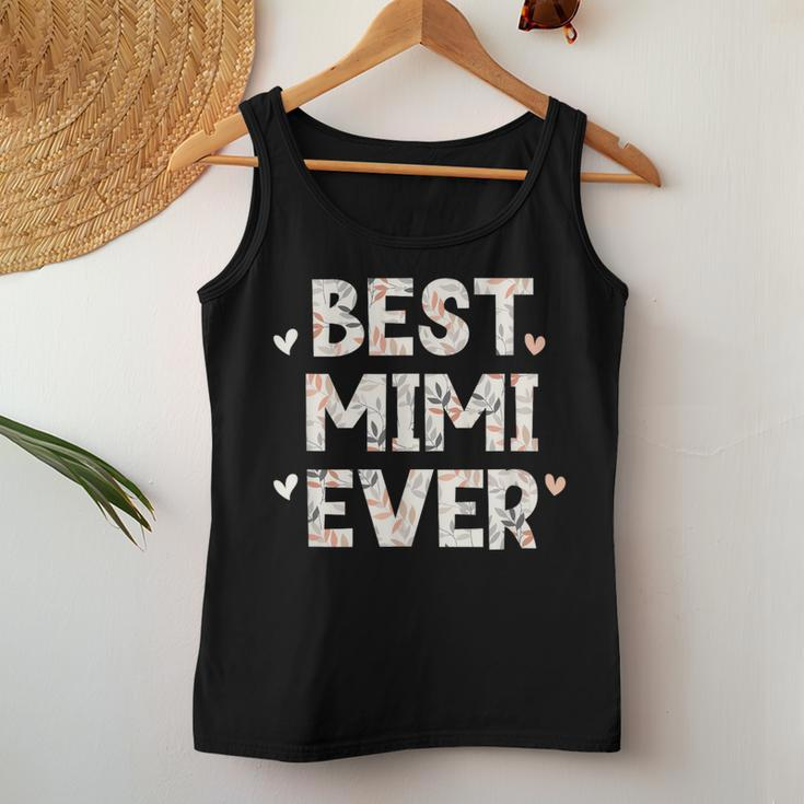 Best Mimi Ever Floral Family Love Hearts Women Tank Top Unique Gifts