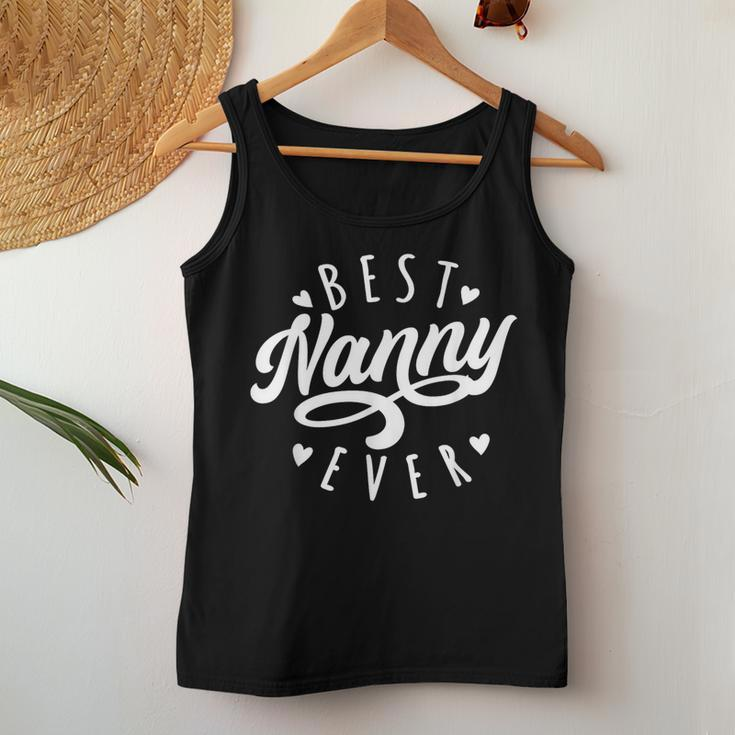 Best Nanny Ever Modern Calligraphy Font Mother's Day Nanny Women Tank Top Unique Gifts