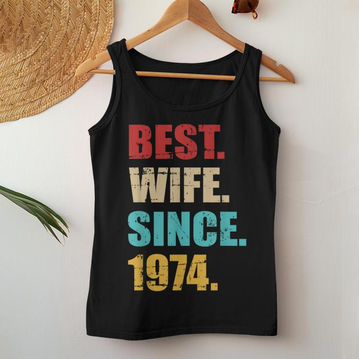 Best Wife Since 1974 For 50Th Golden Wedding Anniversary Women Tank Top Unique Gifts