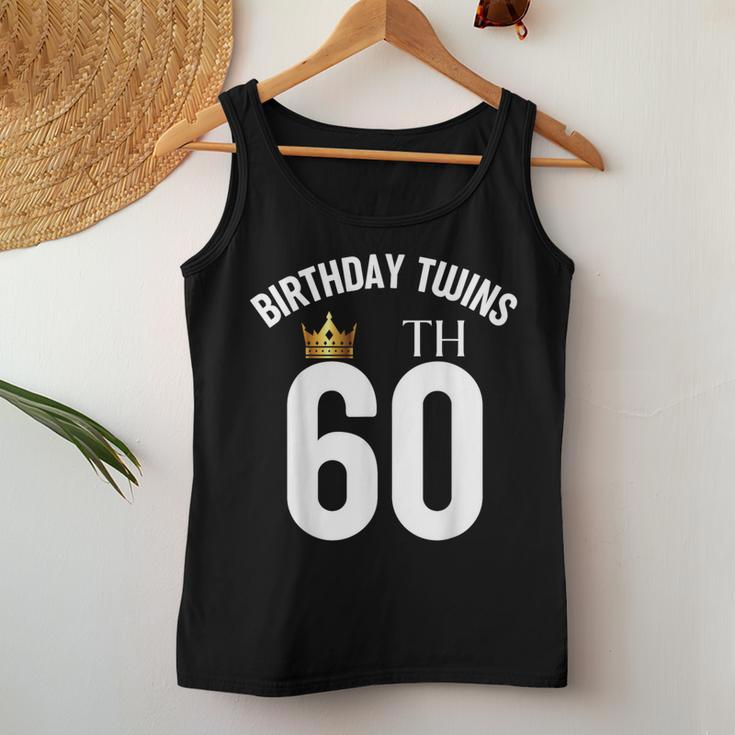 Birthday Twins 60Th 60 Years Old Brother Sister Twin Family Women Tank Top Unique Gifts