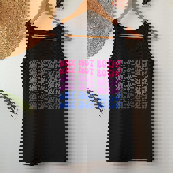Bisexual Why Not Both Bi Pride Flag Lgbtq Women Women Tank Top Unique Gifts