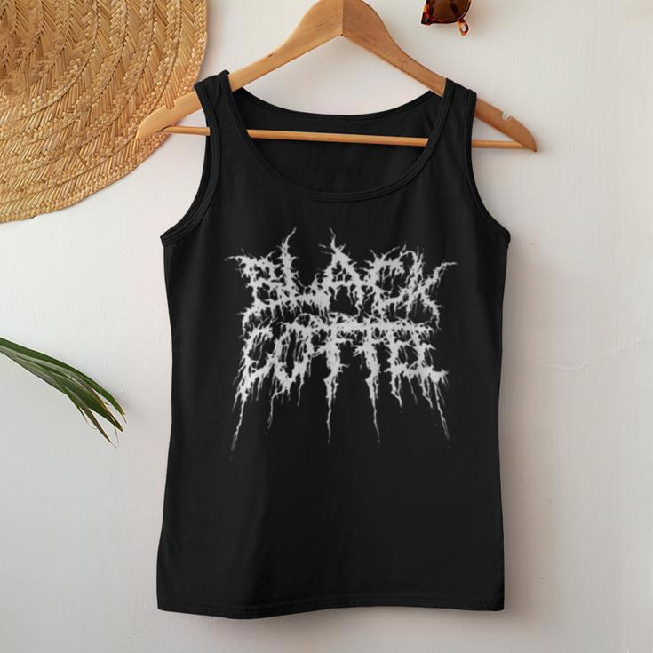 Black Coffee In Metal Band Logo Style Women Tank Top Unique Gifts