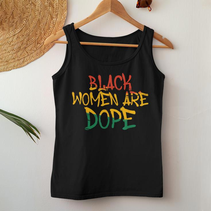 Black Are Dope Black History Month Afrocentric Women Tank Top Funny Gifts
