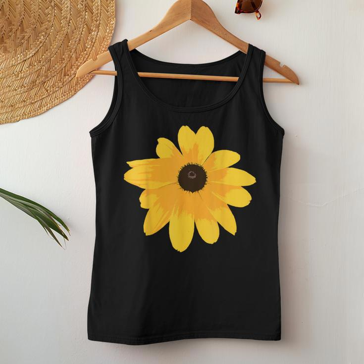 Black Eyed Susan Giant Yellow Flower Print Women Tank Top Unique Gifts