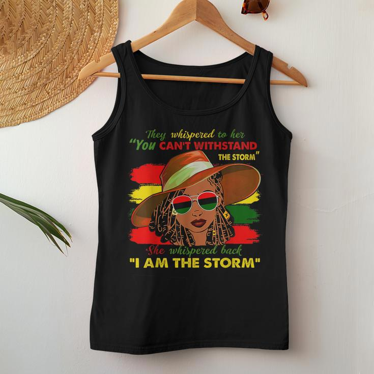 Black Girl African American Black History I Am The Storm Women Tank Top Unique Gifts