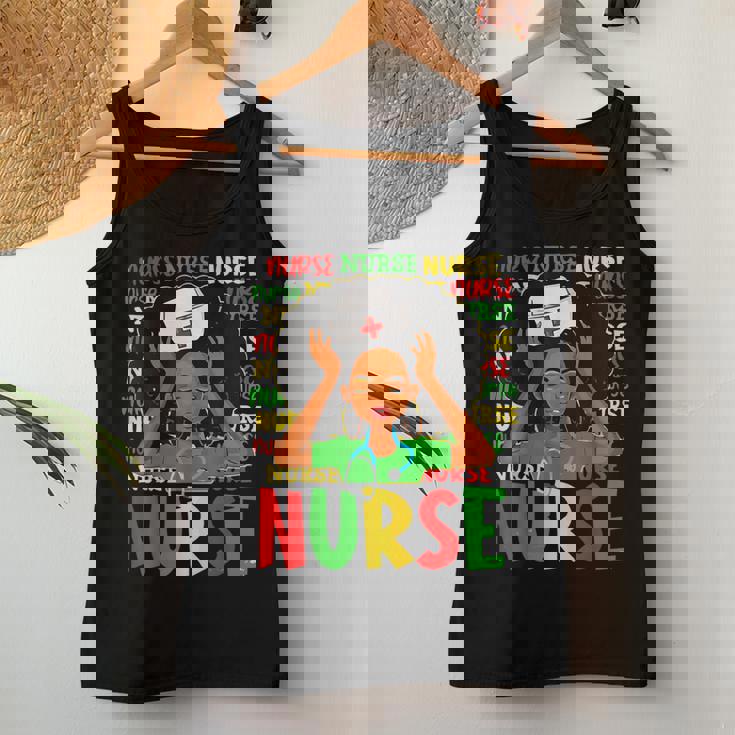 Black Nurse Afro Retro Junenth Black Month History Women Tank Top Unique Gifts