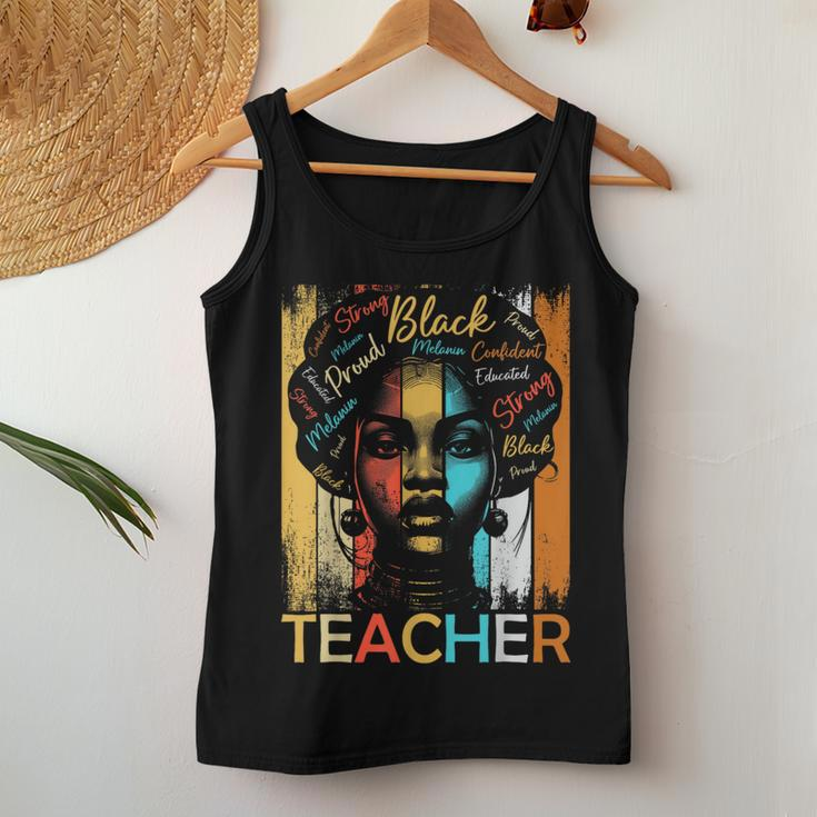 Black History Teacher African American Dashiki Women Tank Top Funny Gifts