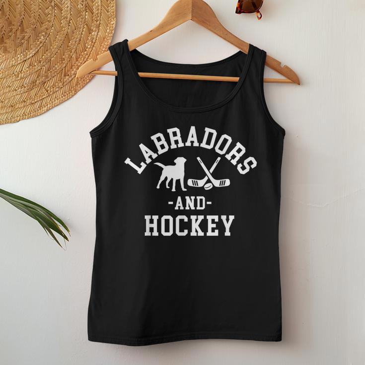 Black Yellow Chocolate Labs And Hockey Labrador Lab Mom Dad Women Tank Top Unique Gifts
